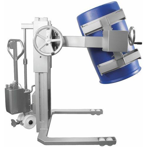 electric stacker truck / accompanying / drum-handling