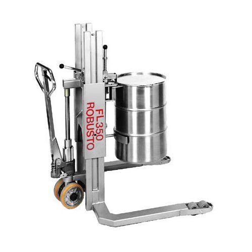 pneumatic stacker truck / electric / walk-behind / stainless steel