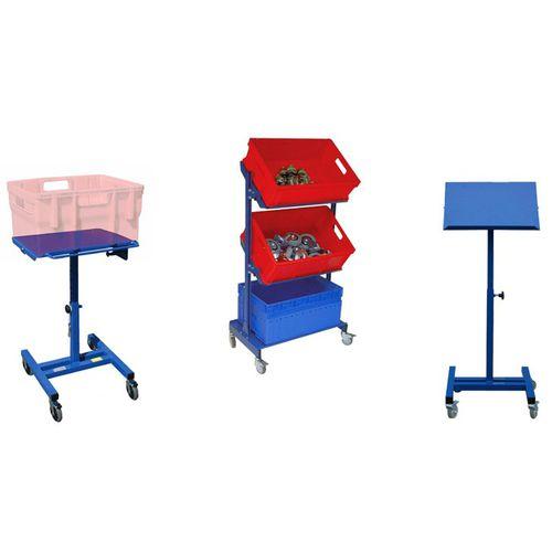 assembly cart / shelf / for storage containers / multipurpose