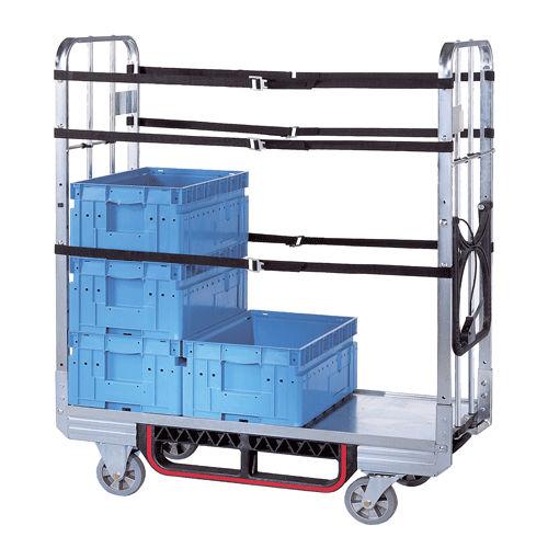 handling cart / transport / 1 level / for storage containers