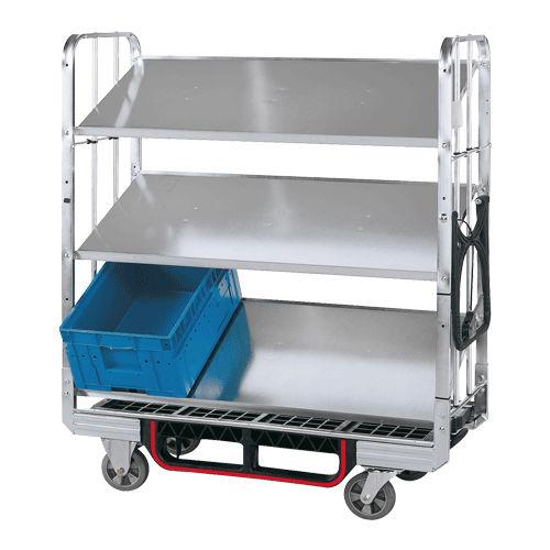 handling cart / transport / shelf / for storage containers