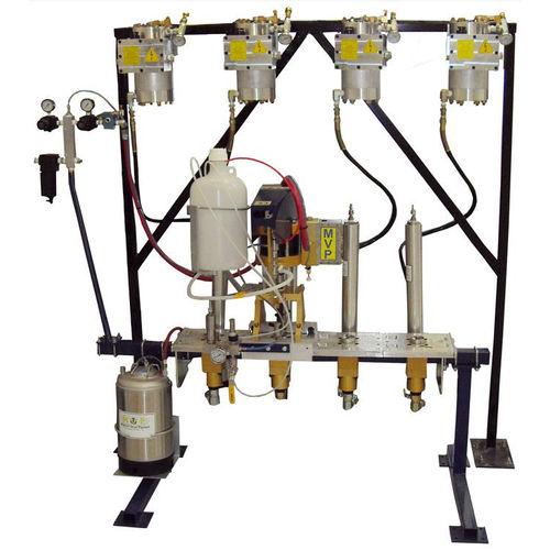 multicolor gelcoat spraying unit / pneumatic / stainless steel / rugged