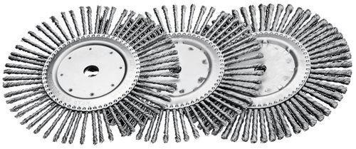 knotted wheel brush / cleaning / stainless steel