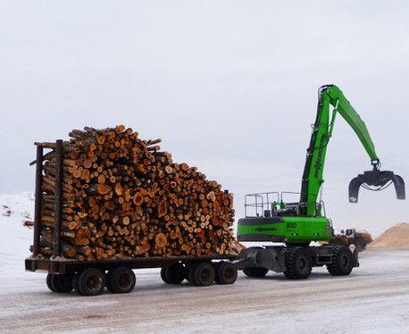 swing-arm log loader / mobile / trailerable