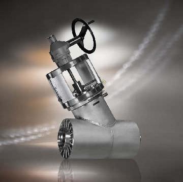 globe valve / handwheel / regulating / angle seat