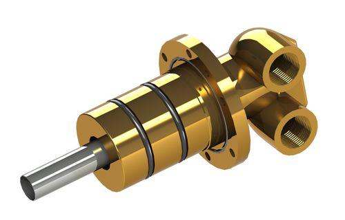 water rotary union / 2-passage / for continuous casting applications / brass