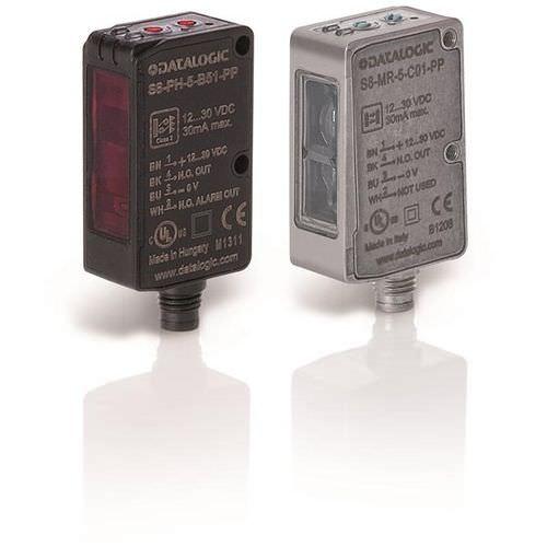 photoelectric sensor with background suppression / diffuse reflective / laser / compact