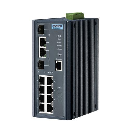 managed network switch / industrial / PoE / gigabit