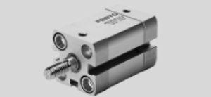 pneumatic cylinder / with piston rod / single-acting / compact