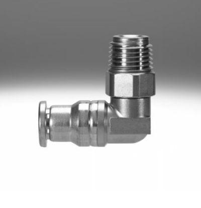 bulkhead fitting / push-in / threaded / elbow