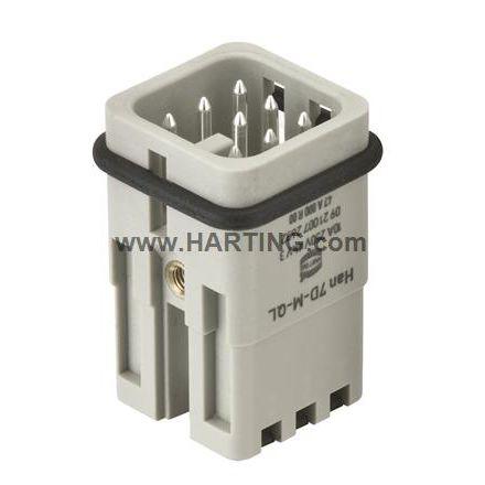 electric connector / rectangular / male / 8-pole