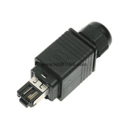 RJ45 connector / circular / flange