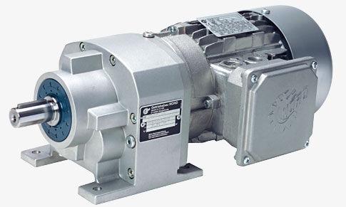 single-phase electric gearmotor / coaxial / helical / corrosion-resistant