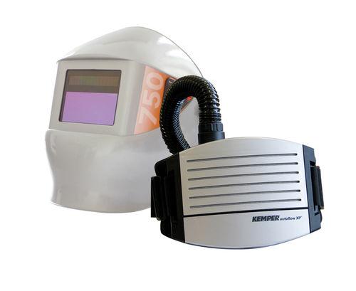 welding helmet with respirator