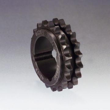 straight-toothed sprocket wheel / for chain / double