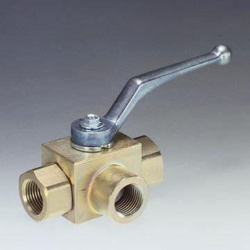 ball valve / lever / selector / 3-way