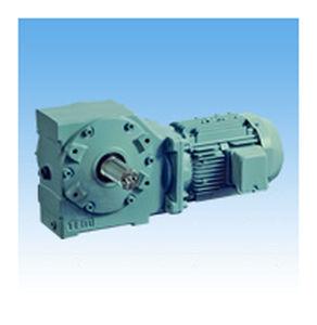 three-phase electric gearmotor / orthogonal / hollow-shaft / worm gear