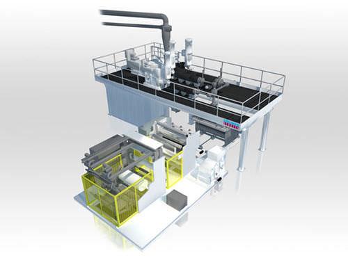 flat-film coextrusion line / for stretch film / multilayer