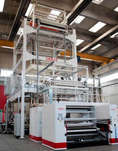 blown film extrusion line / with water cooling / multilayer