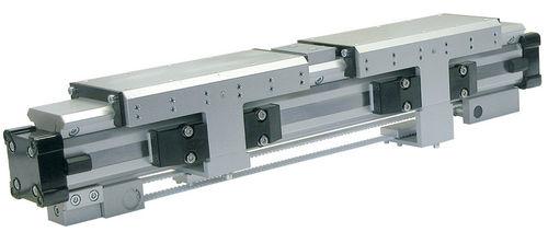 pneumatic cylinder / rodless / double-acting / with belt transmission