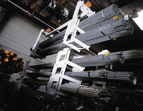 stacking cradle system for bar stock and sheet metal