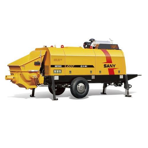 trailer-mounted concrete pump