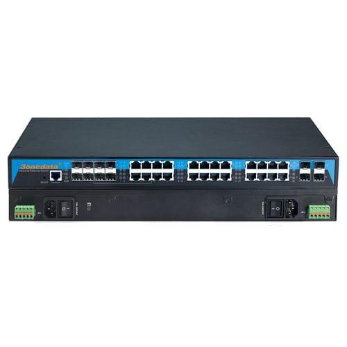 managed ethernet switch / industrial / layer 3 / 28 ports