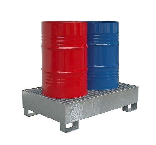 multi-use containment bund / 2-drum / steel / galvanized steel