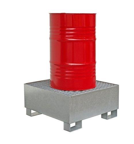 1-drum containment bund / multi-use / steel / galvanized steel