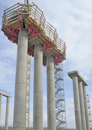 suspended scaffolding / modular / climbing / facade