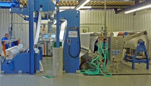 fabric inspection machine with roll or plaiter