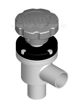 poppet valve / manual / corner / stainless steel