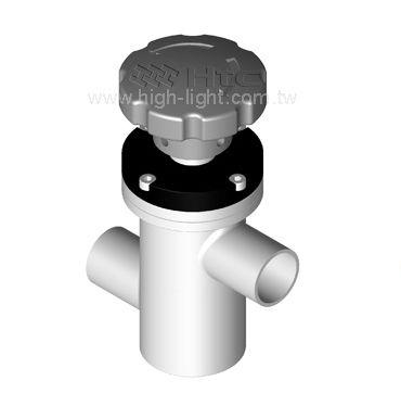 poppet valve / manual / pneumatic / corner