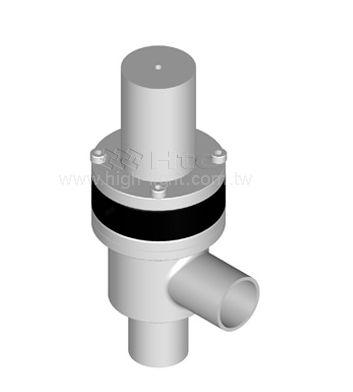 poppet valve / pneumatic / corner / stainless steel