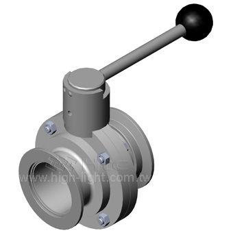 butterfly valve / lever / flow control / isolation