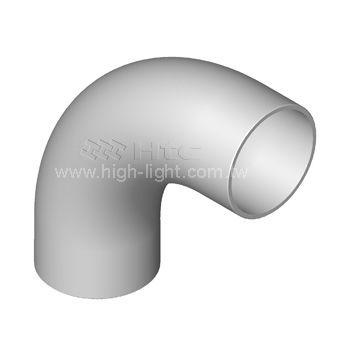 weld fitting / 90° angle / stainless steel / for vacuum