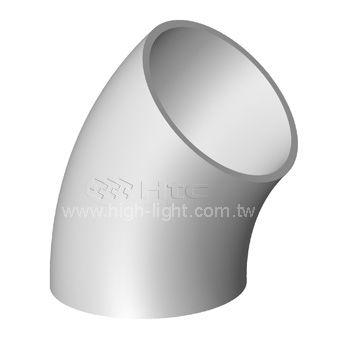 weld fitting / 45° angle / stainless steel / for vacuum