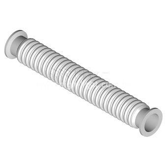 vacuum hose / stainless steel / flange / corrugated