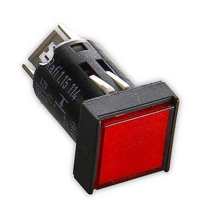 single-pole push-button switch / IP65 / illuminated / rectangular