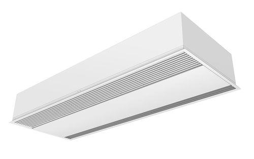 horizontal air curtain / built-in / with electric heating / with water heating