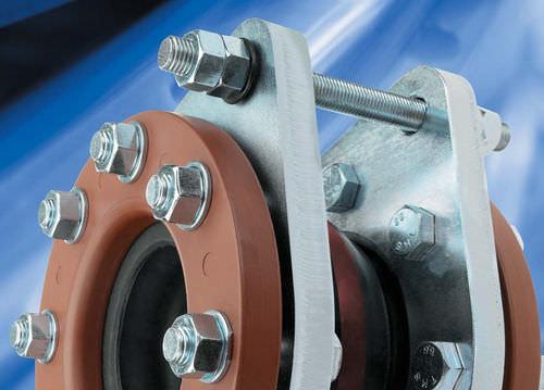 axial pipe expansion joint / rubber / for air conditioning