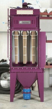 cartridge dust collector / pulse-jet backflow / for shot blasting machines