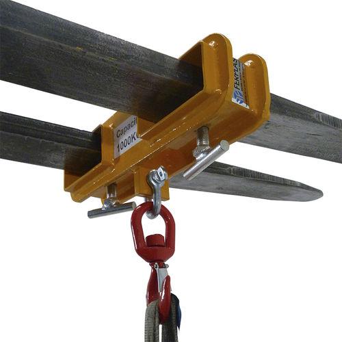 lifting hook / type C / for forklift trucks / with safety locking device