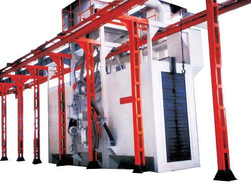 hook shot blasting machine / for metal / automated