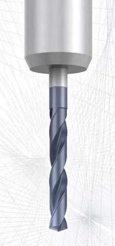 solid drill bit / carbide / coated / helical