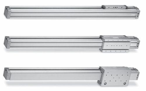 pneumatic cylinder / rodless / double-acting / steel