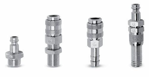 threaded fitting / quick-disconnect / nickel-plated brass / for compressed air