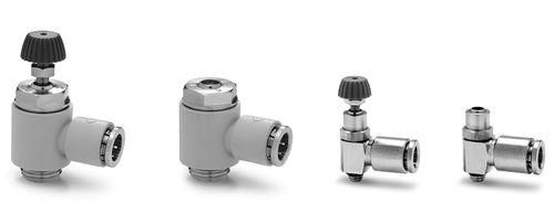 needle valve / flow-control / stainless steel / brass