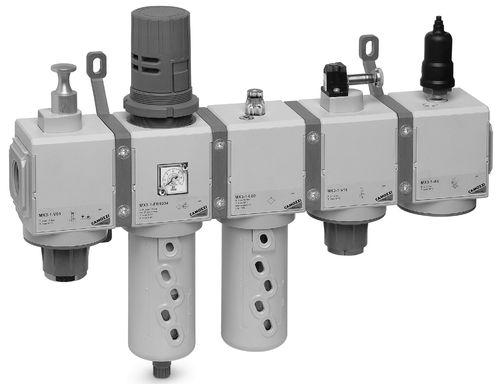compressed air filter-regulator-lubricator / modular