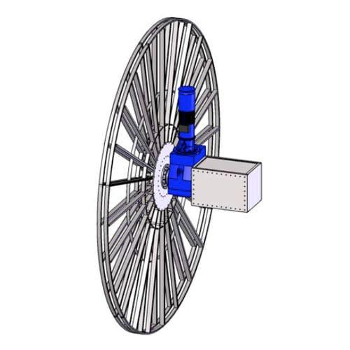 medium-voltage cable reel / motorized / open / for cranes